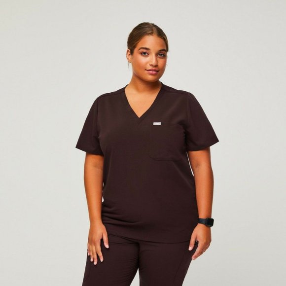 FIGS Women's Espresso Catarina Scrub Top - Picture 1 of 1